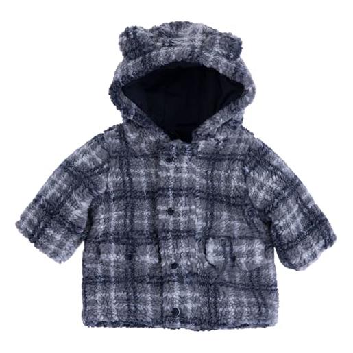 Chicco giubbino con cappuccio, caldo giubbino invernale con cappuccio staccabile bimbo 0-24, grigio, 9 mesi