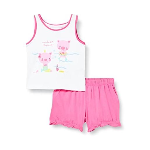 Chicco, set 2 pezzi: canotta e pantaloncini per bimba, bimba 0-24, 3 mesi, rosa (660)
