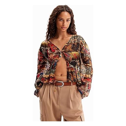 Desigual blus_tapestry-lac blouse da donna, marrone, s