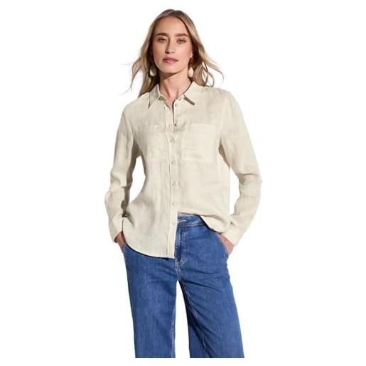 Street One a345386 camicia in lino, moonstone, sabbia, 52 donna