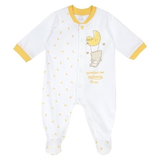 Chicco tutina con apertura frontale, pigiamino per bambino e neonato unisex - bimbi 0-24, giallo (1), 6 mesi