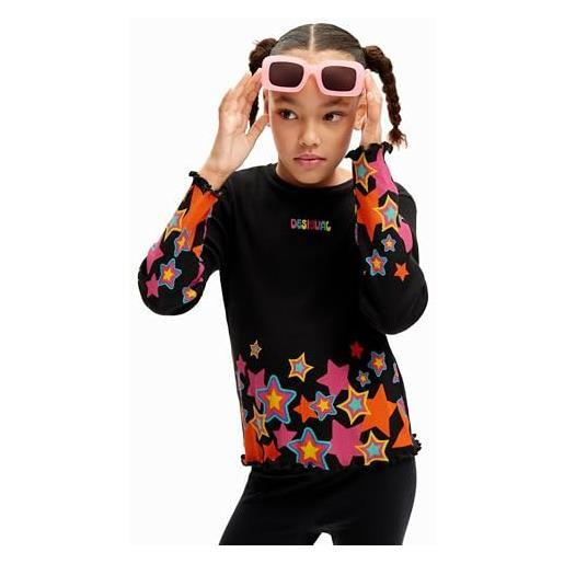 Desigual girl knit t-shirt long sleeve, t-shirt ragazze, 