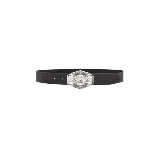 Wrangler big buckle belt cintura, nero, 85 cm uomo
