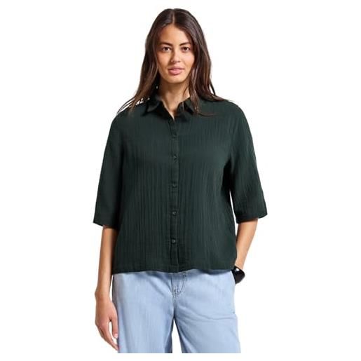 Street One a345609 camicetta in mussola, pine grove green, 44 donna