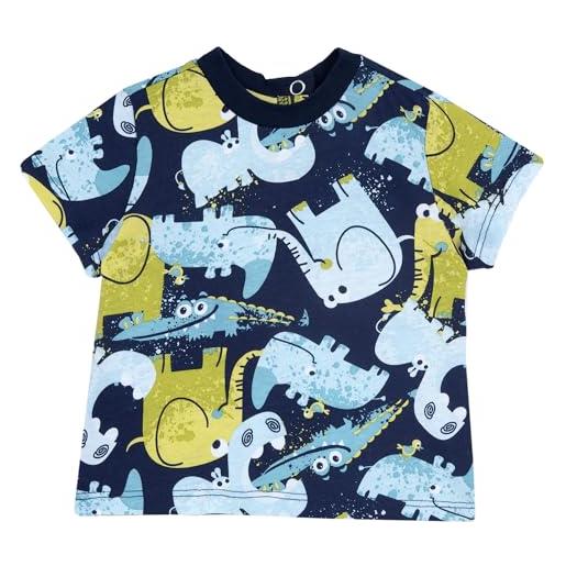 Chicco, t-shirt neonato, maglietta a maniche corte, comoda e alla moda, in morbido cotone, lavabile in lavatrice, abbigliamento neonato 0-24 mesi, designed in italy
