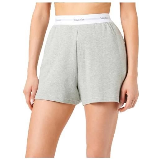 Calvin Klein donna pantalone pigiama short corto, grigio (grey heather), m