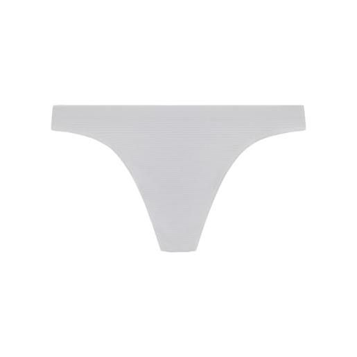Women'secret tanga seamless shiny collection brief, bianco, s donna