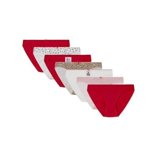 Women'secret pack 7 bragas hipster snoopy red collection brief, multicolore, m donna