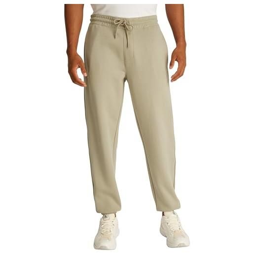 Calvin Klein uomo pantaloni da jogging logo tape con coulisse, beige (tree house), l