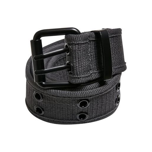 Urban Classics double thorn buckle canvas belt unisex cintura grigio l-xl 100% poliestere