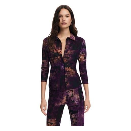 Desigual maglietta da donna a maniche lunghe t-shirt, nero, s