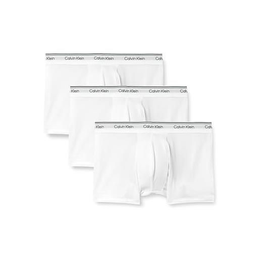 Calvin Klein uomo pantaloncini boxer confezione da 3 balance vita bassa, nero (black), xl