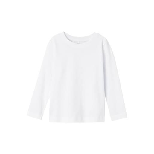 NAME IT nmmvobbo ls top noos, maglia a maniche lunghe bambino, bright white, 