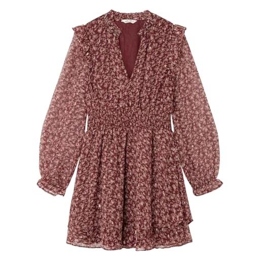 Springfield short ls double skirt dress, orange (arancione), 48 donna