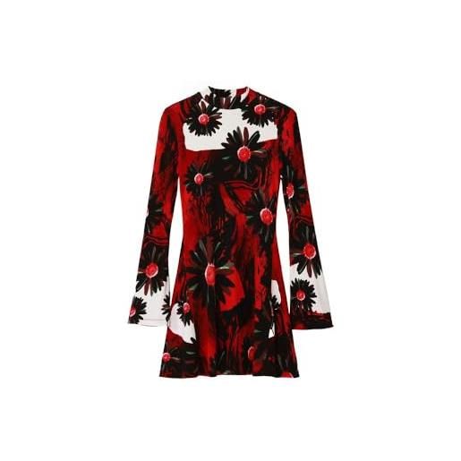 Desigual abito da donna a maniche lunghe nan, colore: rosso, m