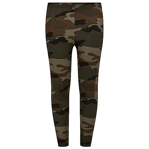 Urban Classics girls camo leggings, legno mimetico, 110-116 cm bambina