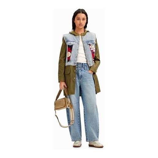 Desigual chaq_yale, parka in tessuto donna da donna, green, 