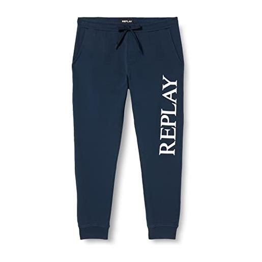 REPLAY m9941, pantaloni da jogging uomo, 085 blu, s