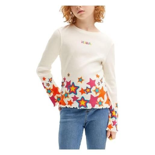 Desigual girl knit t-shirt long sleeve, t-shirt ragazze, 
