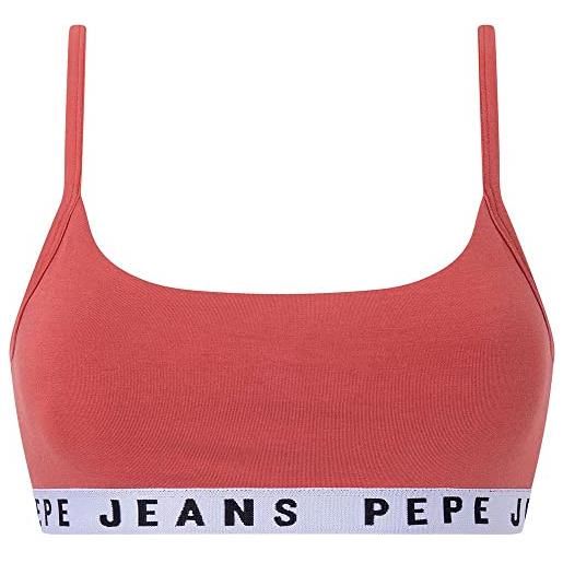 Pepe Jeans solid str brlt, reggiseno donna, rosso (red), m