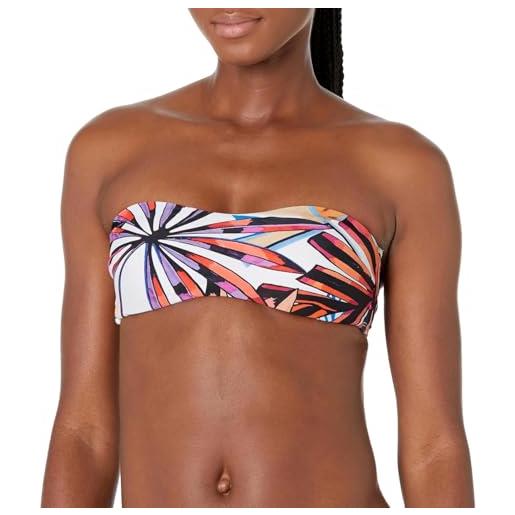 Desigual woman knit swimwear bandeau set bikini, bianco, xs donna
