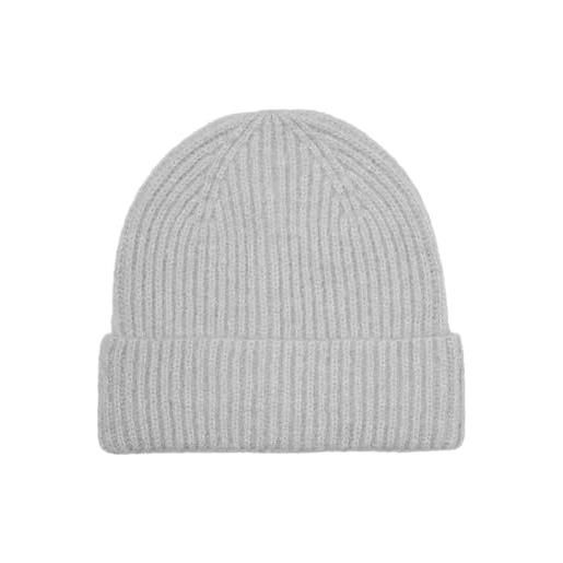 VERO MODA vmgila rib beanie noos - berretto lavorato a maglia, chiaro grigio melange, taglia unica