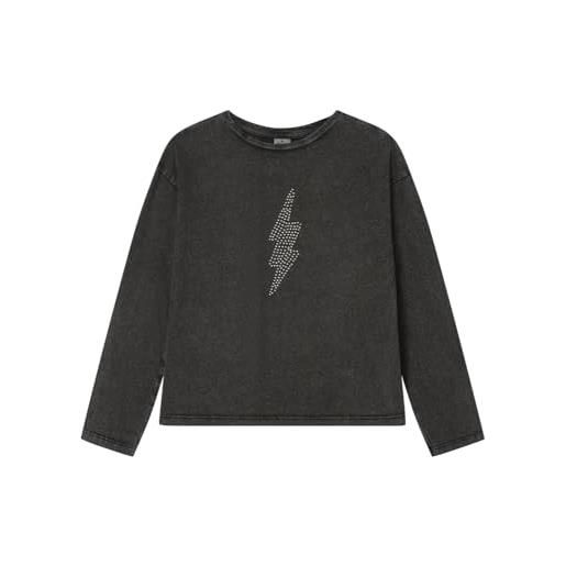 Springfield lightning bolt with diamonds t-shirt maglietta stampata, grigio, 11-12 anni bambine e ragazze