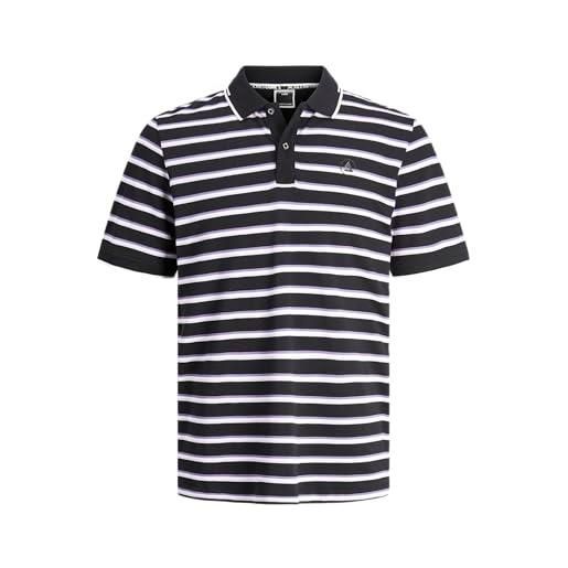 JACK & JONES jcohass aop polo, nero, m uomo
