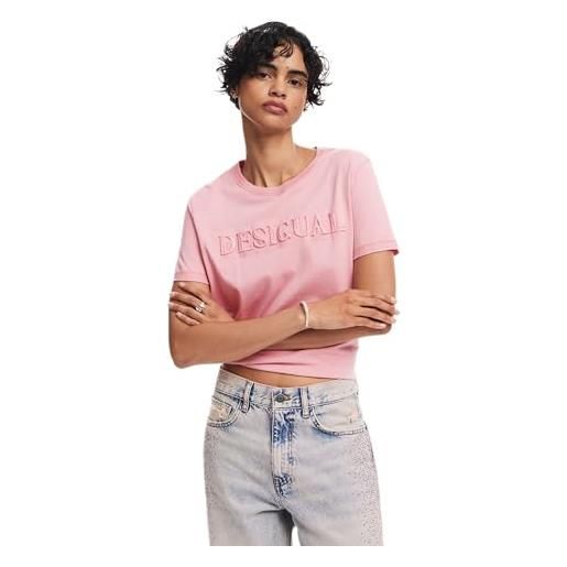 Desigual maglietta da donna a maniche corte, colore: rosso, l