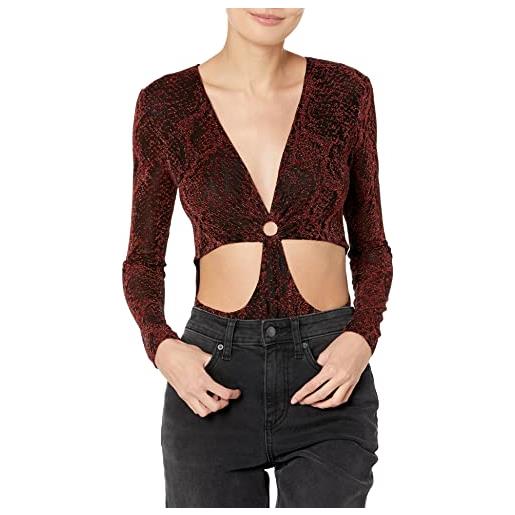 Desigual body blouse da donna, colore: rosso, l