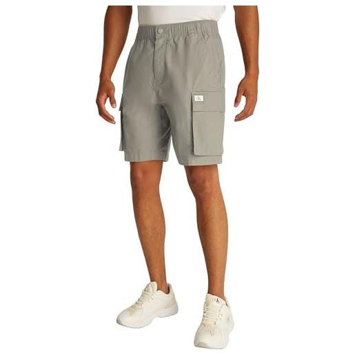 Calvin Klein uomo pantaloncini cargo washed con elastico, beige (laurel oak), 34w