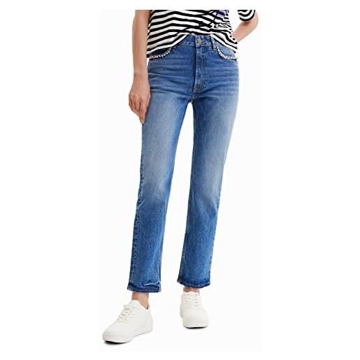 Desigual denim_enriet 5053 pantaloni casual, blu, 40 donna