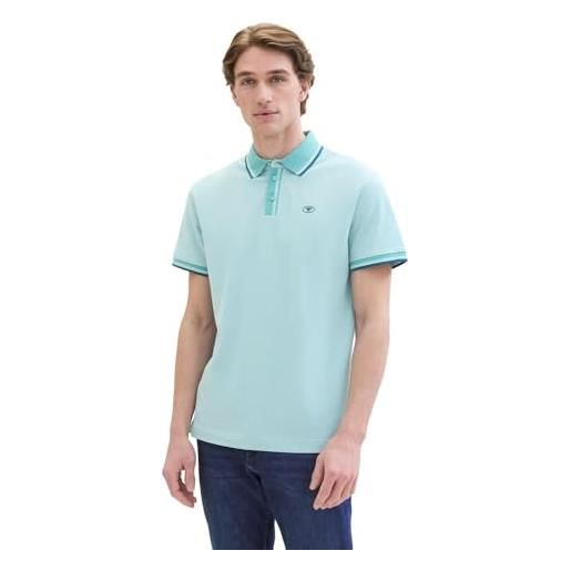 TOM TAILOR 1040822 polo, 35651-meadow teal twotone, m uomo
