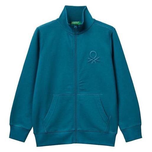 United Colors of Benetton giacca m/l 3j68c501b maglia di tuta, blu, 130 bambino