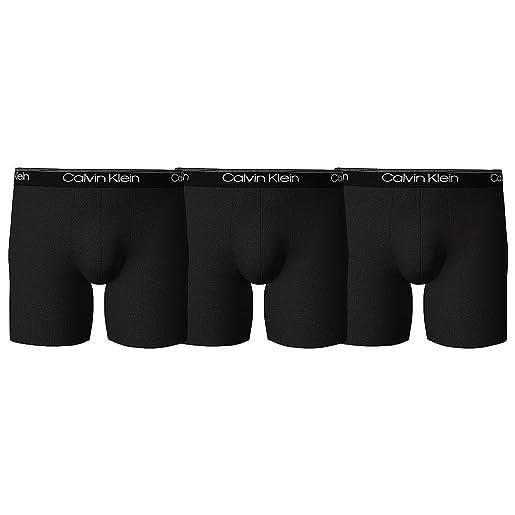 Calvin Klein boxer uomo confezione da 3 elasticizzati, nero (black), xl
