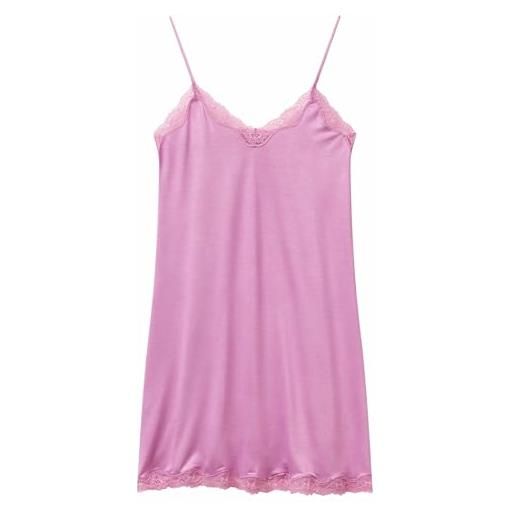 United Colors of Benetton sottoveste 3z123v00i camicia da notte, rosa, s donna