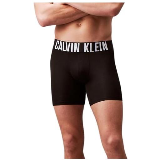 Calvin Klein uomo boxer confezione da 3 intimo, nero (black/black/black), s