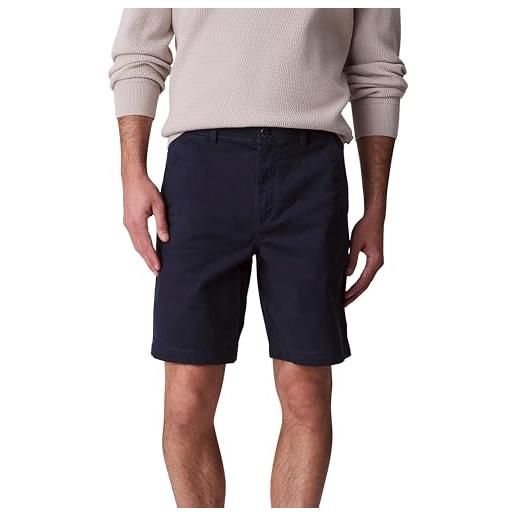 Calvin Klein uomo pantaloncini chino classic cotton lunghezza al ginocchio, blu (dark sapphire), 33w