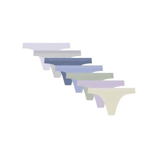 Women'secret pack 7 tangas logo soft brief, bianco, xs donna