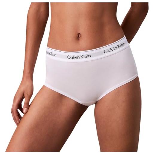 Calvin Klein donna pantaloncini hipster con fascia con logo, nero (black), m