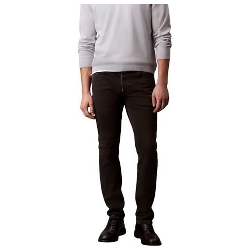 Calvin Klein uomo jeans essential black slim fit, nero (ck essential black), 34w/38l