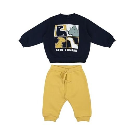 Prénatal prénatal, completo tuta felpata a tema dinosauri, pantalone lungo e felpa in morbido cotone, bimbo, 3-6 mesi