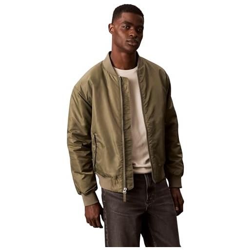 Calvin Klein uomo bomber jeans hero con zip, verde (dusty olive), xxl