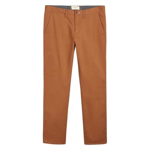 GANT pantaloni chino slim twill, noce grezza, 42 w/32 l uomo