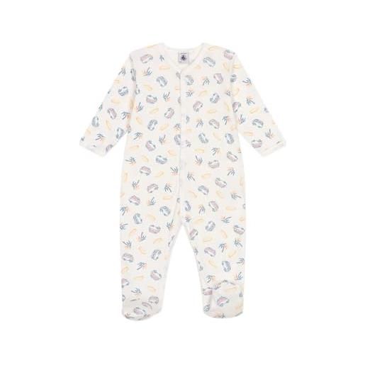 Petit Bateau a0cna dormi bene, bianco/multicolore, 0-3 mesi unisex-bimbi