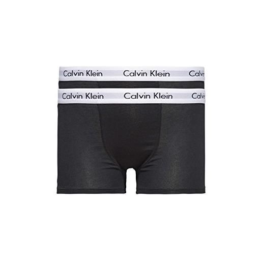 Calvin Klein bambino pantaloncini boxer confezione da 2 cotone elasticizzato, nero (black), 14-16 anni