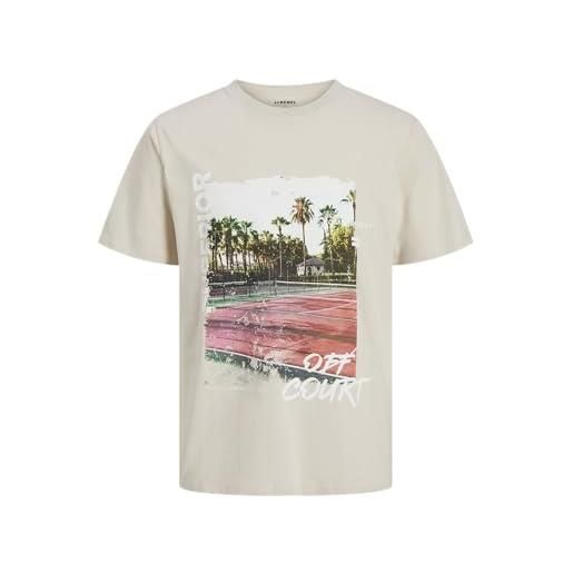 JJ REBEL jreblarry tee ss crew neck, raggio di luna, m