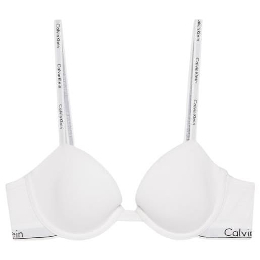 Calvin Klein donna reggiseno a mezza coppa lightly lined con fascia con logo, bianco (white), 32b