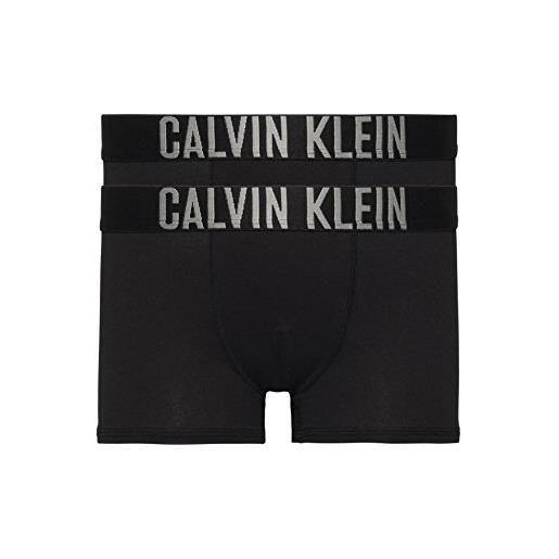 Calvin Klein bambino pantaloncini boxer confezione da 2 cotone elasticizzato, nero (black), 14-16 anni