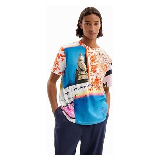 Desigual maglietta da uomo ts_lucas, materiale finitura: , l